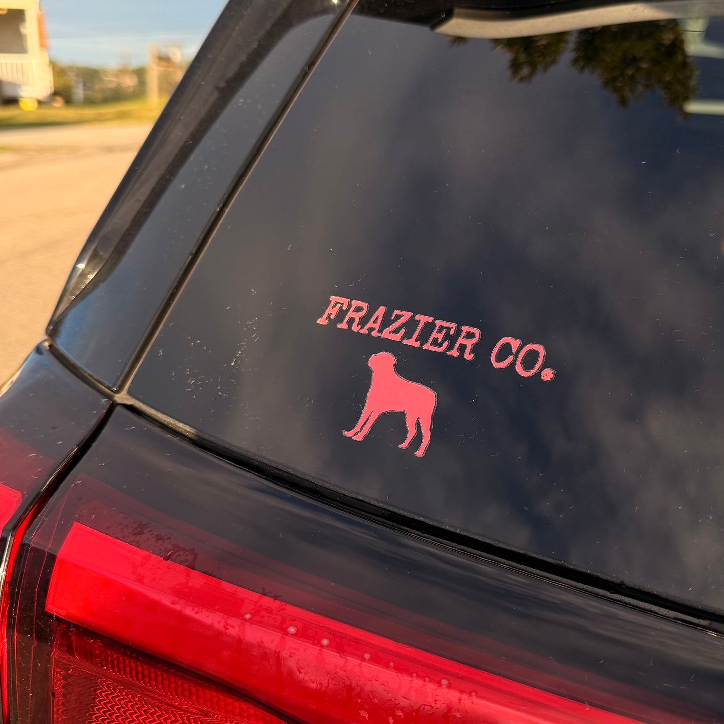 Frazier Co custom logo decal for cars