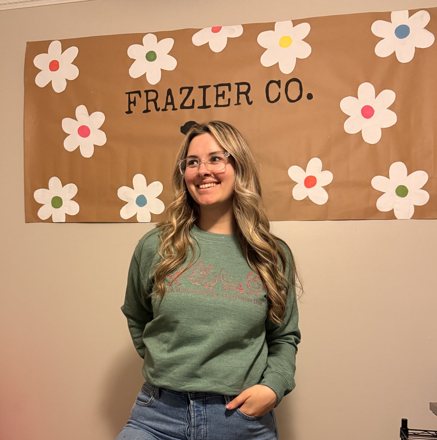 Christmas Chickens crewneck